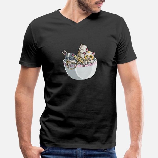 

cat ramen noodles t shirt men customize tee shirt s-3xl vintage cute fashion summer style trend shirt