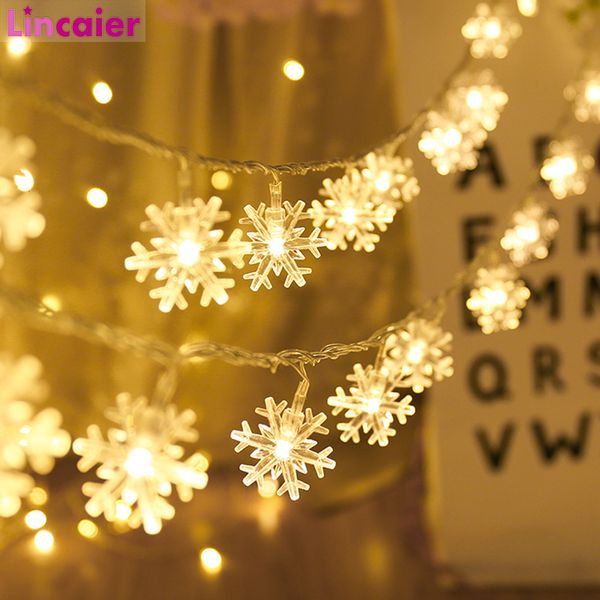 

3m 20led snowflakes string fairy lights battery powered hanging tree ornaments 2020 merry christmas decoration for home new year