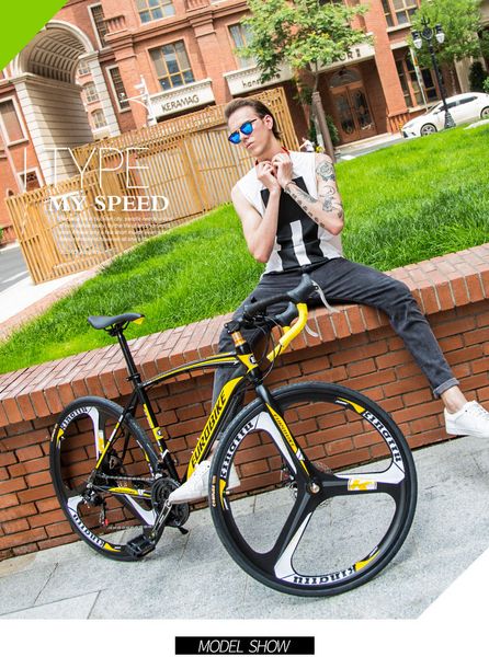 

700c road bike 21-speed 27-speed off-road road bike snowmobile fitness high carbon steelelectric bike