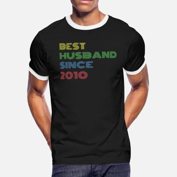 

husband since 2010 t shirt men designing 100% cotton o neck original cute humor summer style family shirt