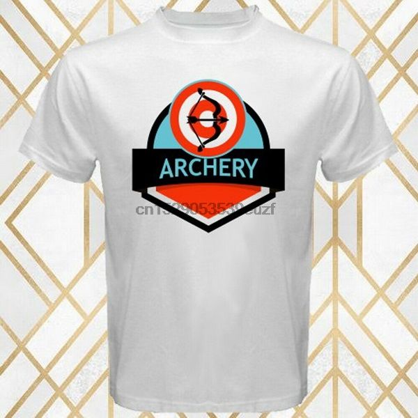 

archery target sport cool logo men white t-shirt size s - 3xl stylish custom tee shirt