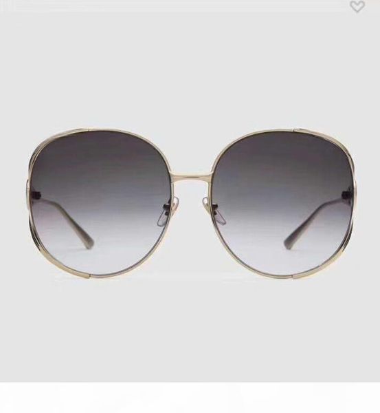 

women designer gold grey gradient sunglasses 0225 red green stripes frame design brand sunglasses new with case, White;black