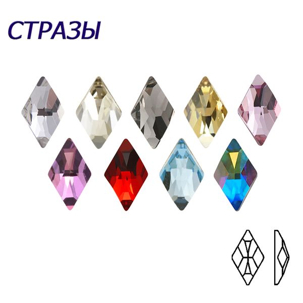 

new sale strass korean fashion 3d nail art rhinestone rhombus 6x10mm flatback pixie crystal stones for diy nail art decoration, Silver;gold