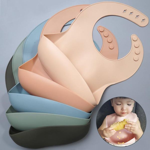 

cloth toddler babador dropshipping drooling burp slabbetjes baby solid waterproof stuff scarf feeding bibs infantil silicon fvbkk