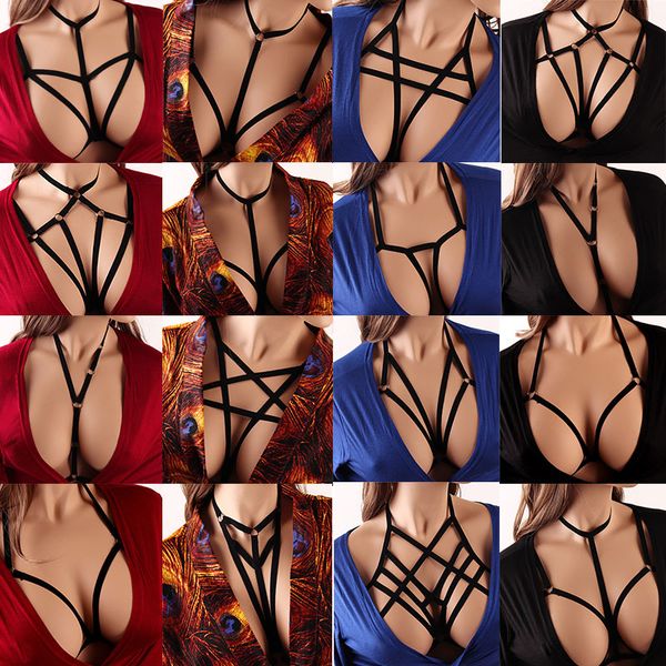 

jlx.harness sexy ladies женщины тела harness бюстгальтер фетиш грудь бандаж белье эротическое кейдж бюстгальтер готические подвязки пояс под, Black;white