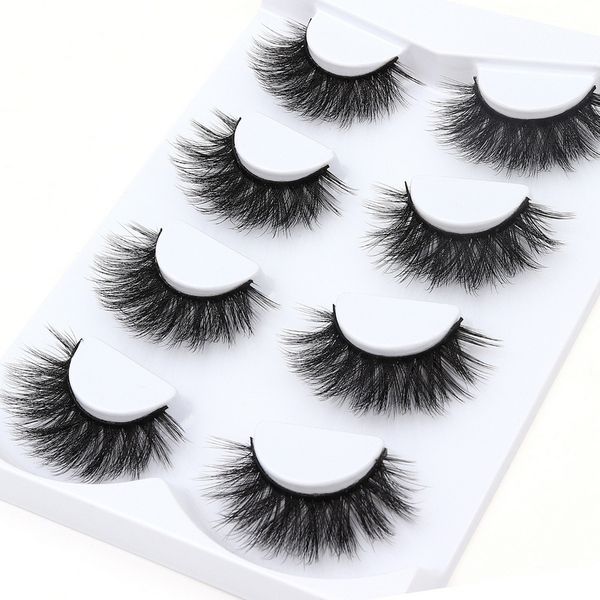 

false eyelashes dococer 4 pairs 3d mink lashes natural long dramatic volume fake makeup extension