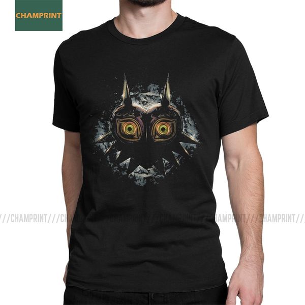 

эпос зло мэджоры маска the legend of zelda t-shirt men витраж игра ganon хлопок tee рубашка с коротким рукавом футболка
