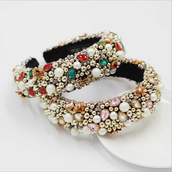 

hair accessories hairbands fashion baroque luxury gemstone beaded boutique prom wild temperament personality headbands