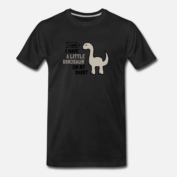 

look i have a little dinosaur on my shirt t shirt men designing short sleeve crew neck pictures cute new style summer family shirt