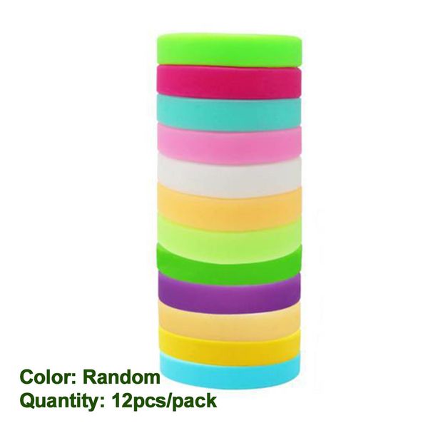 

12pcs adults kids bugs wristband random color safe mosquito repellent bracelet