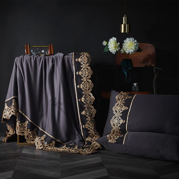 

new green tencel satin quilts ruffles duvet bed cover freshness bed linens throw blankets solid bedding summer with pillowcases