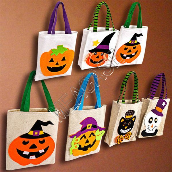 

halloween kids candy gifts bag children portable cartoon pumpkin witch gift handbags boys girls halloween costume party accessory d81802, Black