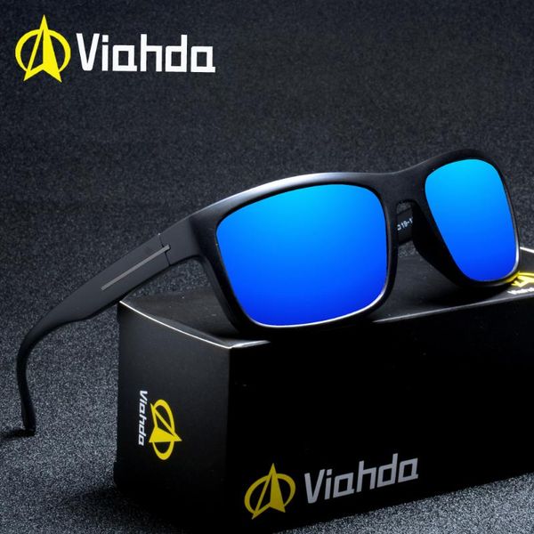 

viahda new fashion brand design polarized sunglasses men driving shades male sun glasses for men mirror goggle uv400, White;black