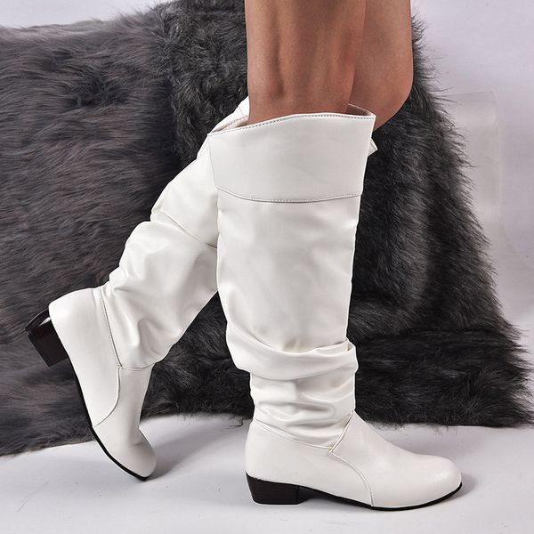 

boots fashion casual 2021 autumn and winter over the knee was thin warm wear-resistant ladies temperament, Black