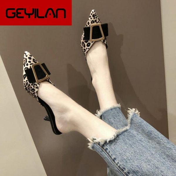 

brand women flat slippers slip on mules leopard shoes women slides home slippers mules low heel shoes ladies fashion, Black