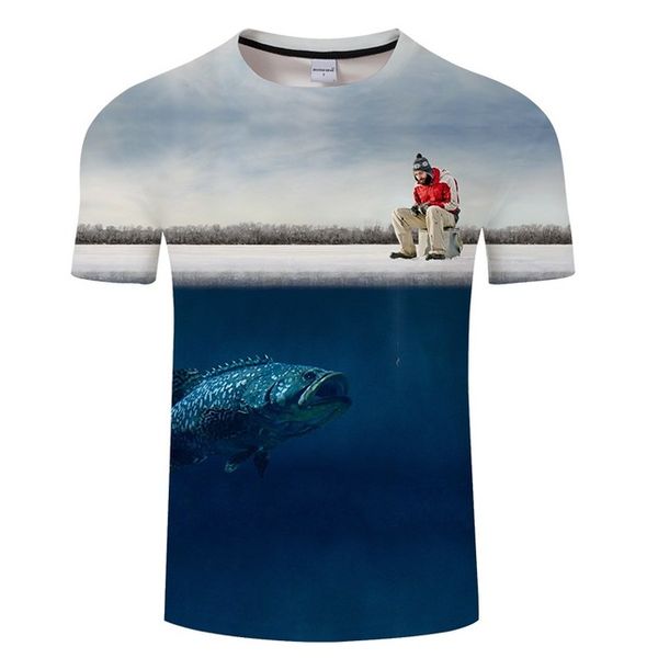 

modal fun fish print digital fishing asian 3d print shirts aesthetic harajuku comics men clothing