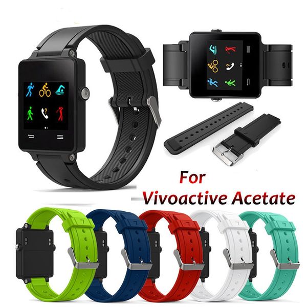 

new replacement wristband silicone bracelet watch strap band for garmin vivoactive acetate sports watch watchbands correa reloj