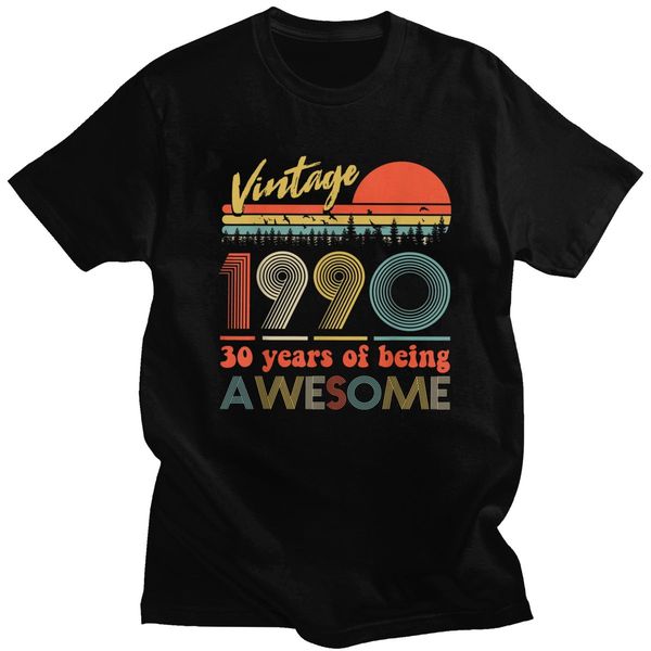 

classic vintage 1990 t shirt men short sleeve leisure awesome tshirt 30 years old birthday tee pure cotton t-shirt gift idea