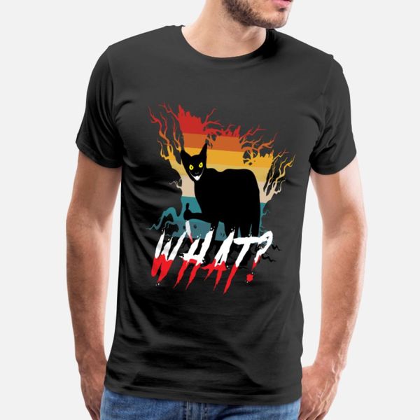 

cat with knife blood what vintage halloween gift t shirt men loose short sleeve size s-3xl cool loose humor summer cool shirt