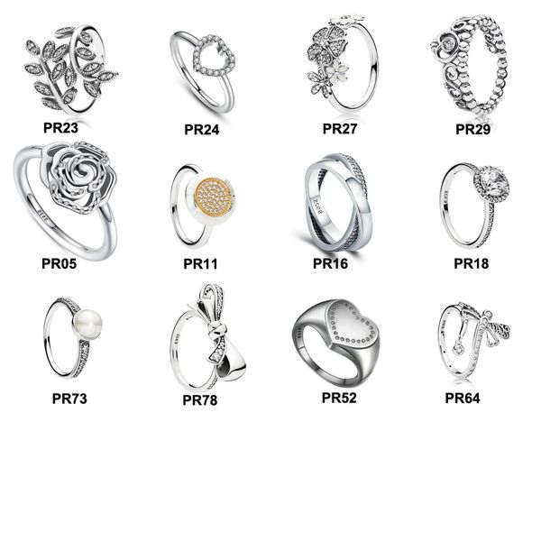 

pr ztung women s925 sterling silver rings jewelry flower crown style with ring fashion silver jewelry, Slivery;golden