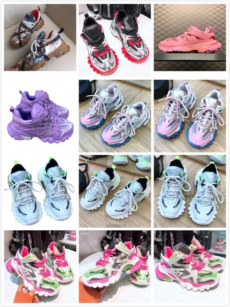 

women casual shoes track 2020 sneakers 19fw white track2 jogging sneakers triple s hiking chaussures 36-39, Black