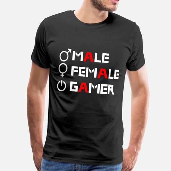 

male female gamer logo t shirt men create short sleeve o neck normal fit comical spring family shirt