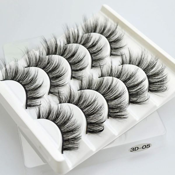 

qsty mix 5pairs natural false eyelashes fake lashes long makeup 3d mink lashes eyelash extension mink eyelashes for beauty
