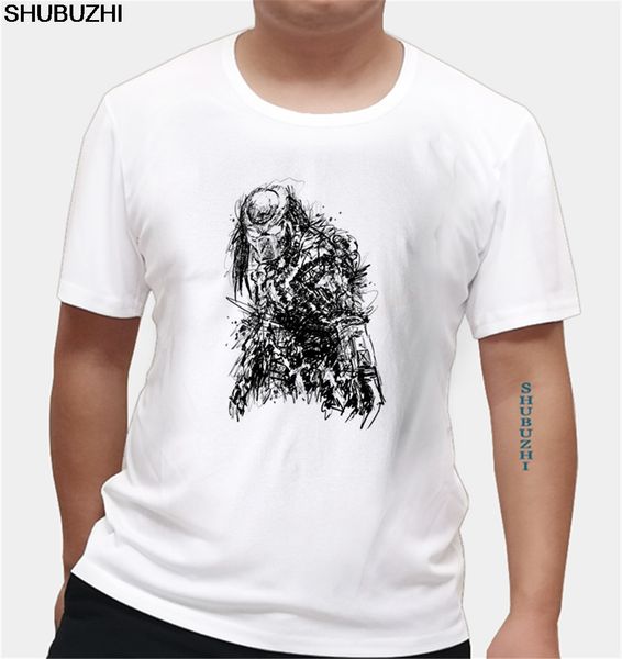 

cartoon alien vs predator print summer cool retro video game short sleeve cotton tees a049 euro size