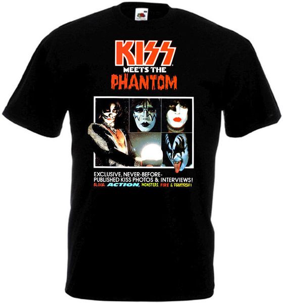

kiss meets the phantom t-shirt black poster all sizes s...5xl
