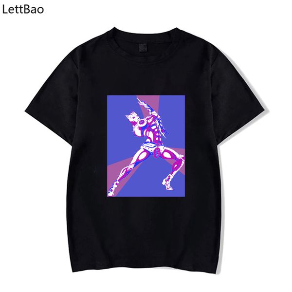 

jojos bizarre adventure killer queen cartoon t shirt men women japanese anime graphic summer t-shirt hip hop fashion tees