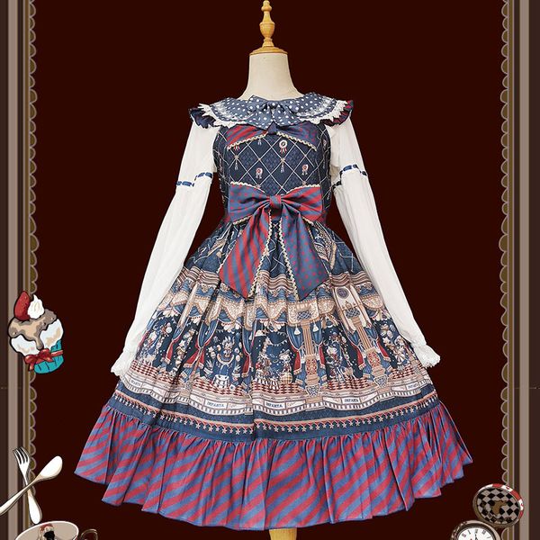

casual dresses animal show ~ sweet lolita jsk dress by infanta, Black;gray