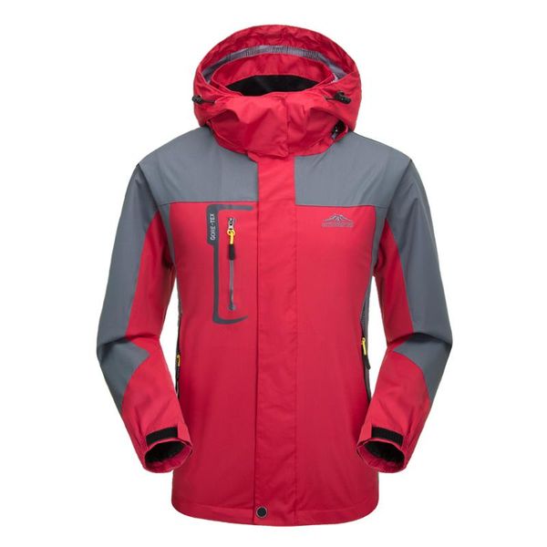 

cycling waterproof jacket windproof raincoat sportswear outdoor hiking traveling cycling sports hooded coat for men, Blue;black