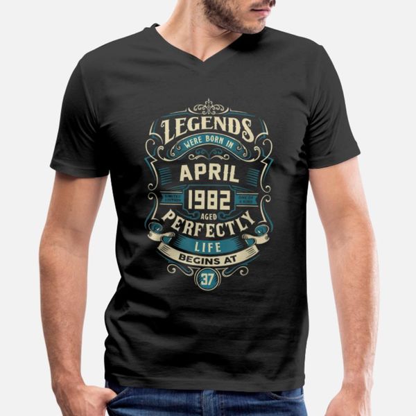 

retro vintage april 1982 birthday t shirt men designer cotton s-xxxl pictures fitness comfortable spring slim shirt