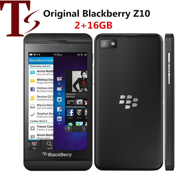 Orijinal Blackberry Z10 Cep Telefonu NFC WIFI 3G 4G Telefon Kilidi 4.2 '' Dokunmatik Telefon 2 + 16GB Çift Çekirdekli