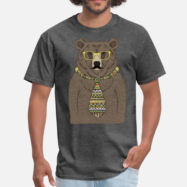

bear man design t shirt men designing 100% cotton o neck original cute humor summer style family shirt