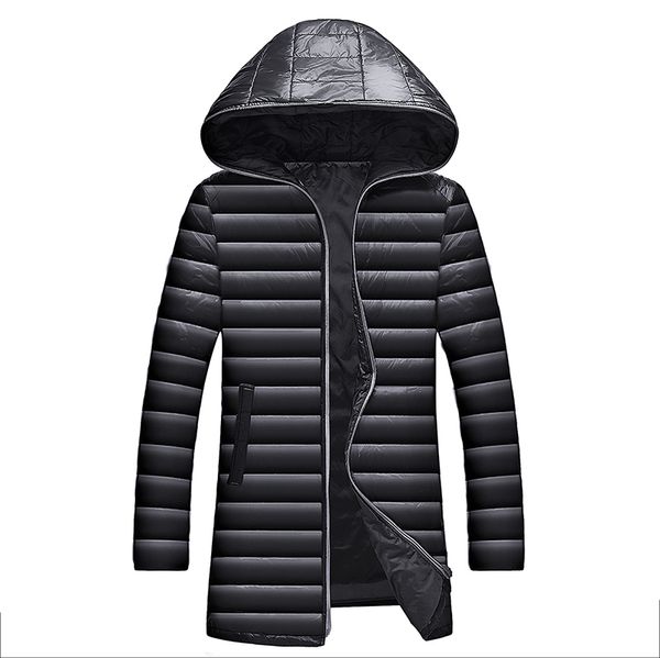 

2019 new clothing down winter jackets business long winter coat men solid fashion overcoat outerwear warm 028