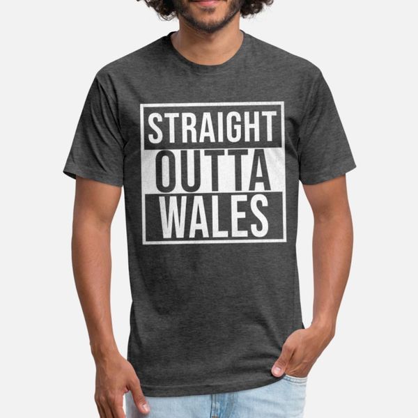 

straight outta wales t shirt men designing 100% cotton s-xxxl gift humor spring autumn letters shirt