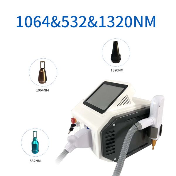 

portableq switch nd yag laser tattoo removal mole freckle wrinkle pigment removal machine, Black