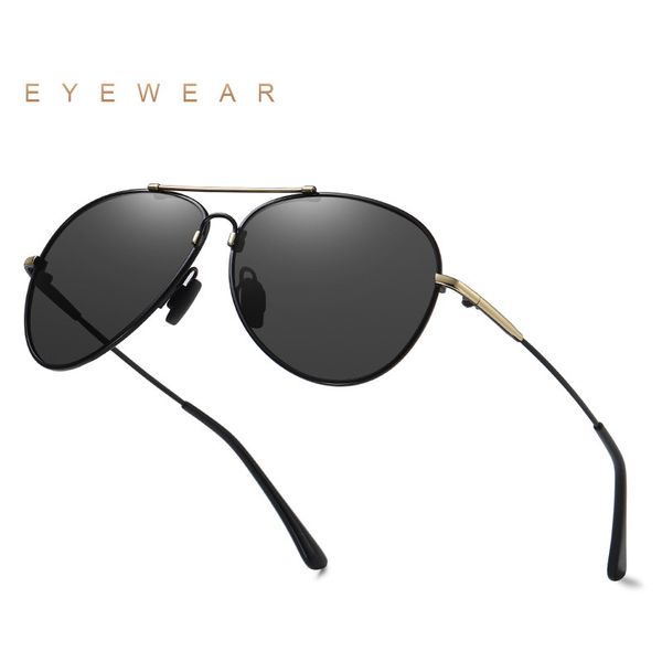 

pchromic classic polarized sunglasses men vintage driving pilot sunglass man eyewear sun glasses uv400, White;black