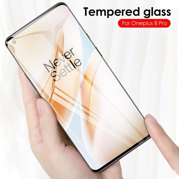 

3d full cover tempered glass for oneplus 8 explosion-proof curved edge screen protector glass for one plus 1 8 pro front film