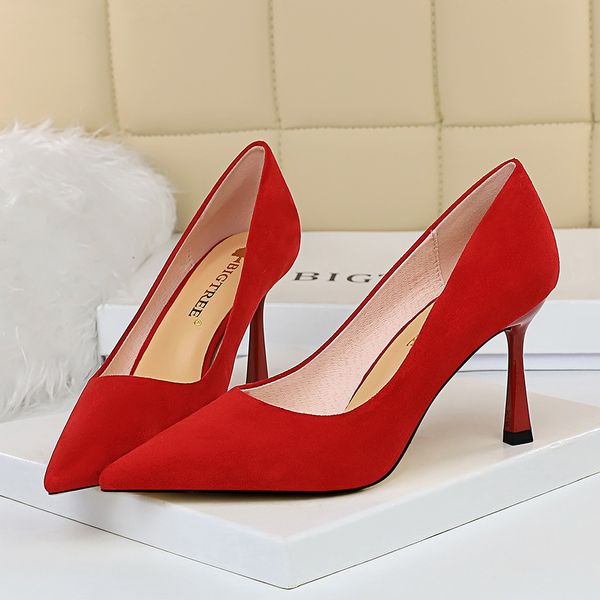 

women pumps women shoes candy color high heels shallow ladies shoes wedding pointed toe high heels pump haussures femmemultifunction, Black