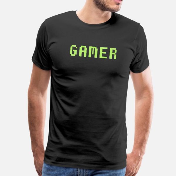 

gamer t shirt men printed cotton round neck kawaii loose basic spring standard shirt