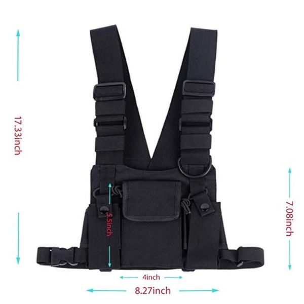 

abbree радио chest harness chest передняя пакет сумка кобура vest rig сумка для walkie talkie motorola baofeng tyt wouxun