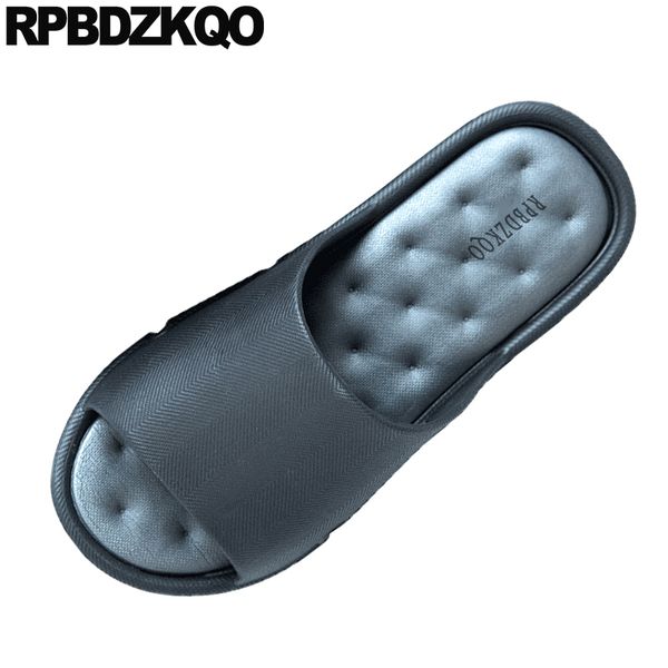 

casual large size blue fashion slip on mens sandals 2020 summer outdoor slides shoes open toe 45 flat slippers waterproof black