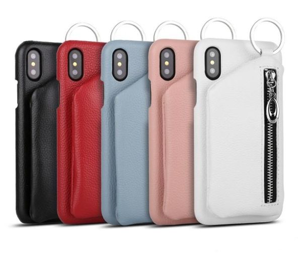 

new creative zipper wallet 2 in 1 stent case for iphone x 8 cover genuine leather cover for iphonex 8 5.8 inch case for coque llfa