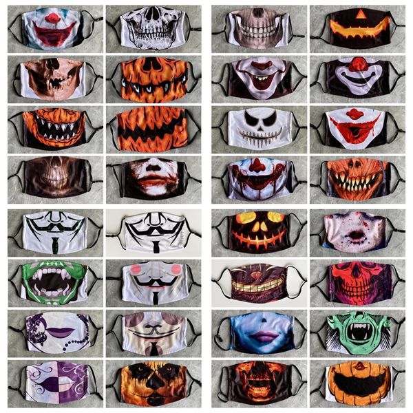 

mask halloween kids masks mouth pumpkin clown skull halloween face spoof adjustable face mask anti dhd1468 dust washable 3d cover reusa wopg