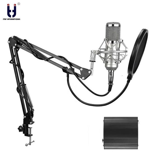 

cgjxsituf new professional condenser microphone for computer bm 800 audio studio vocal recording mic ktv karaoke microphone stand t191021