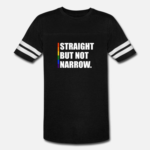 

straight but not narrow lgbt gay pride friendly t shirt men create 100% cotton s-xxxl trend gift breathable summer style family shirt