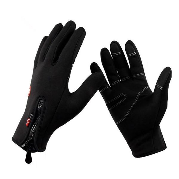 

windproof outdoor sports skiing touch screen glove cycling bicycle gloves mountaineering military motorcycle racing gloves, Black