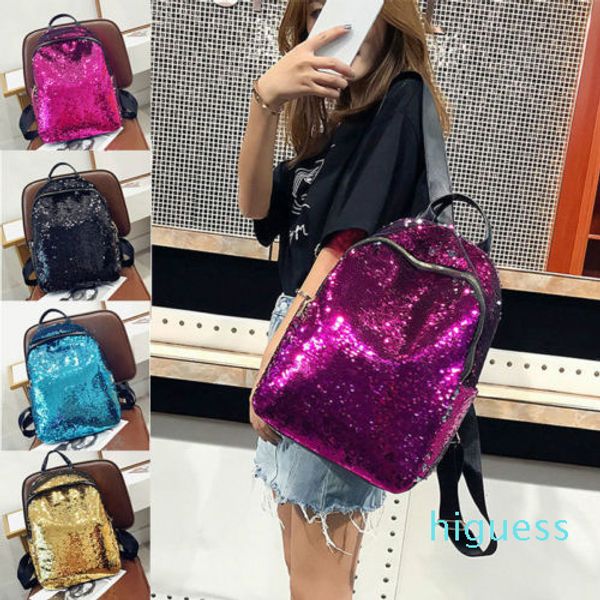 Designer- meninas lantejoulas mochila glitter bling escola travel rucksack saco senhoras lantejoulas lantejoulas mochilas quente meninas venda quente